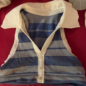 Urban outfitters crop top. Very soft. Size is M/L. Color is blue and white.